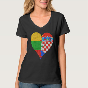 litauisches Flaggenherz T-Shirt