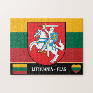 Litauisches Flaggenpuzzle & Litauen/Wappen-Coat Puzzle