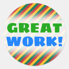 litauisches Muster für Inspirierte Streifen Runder Aufkleber