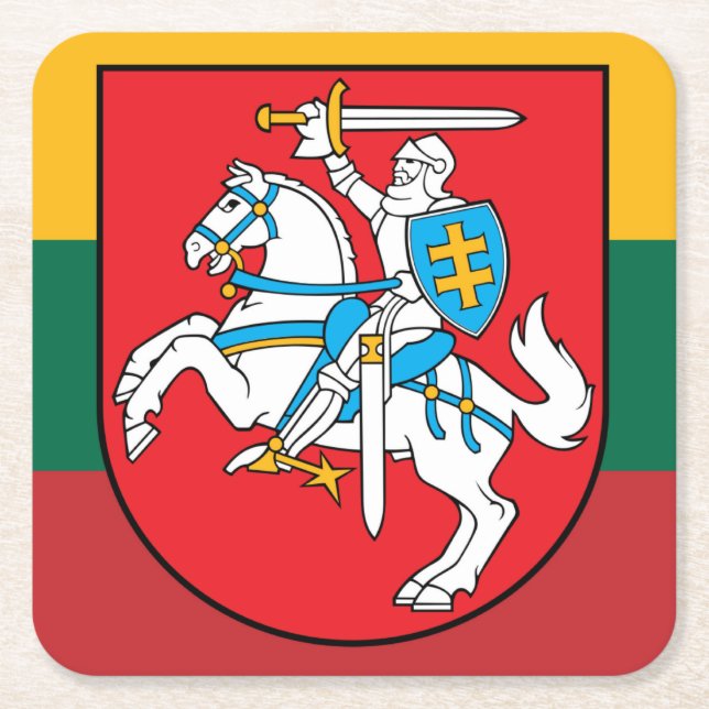 Litauisches Vytis Untersetzer Set (Vorderseite)
