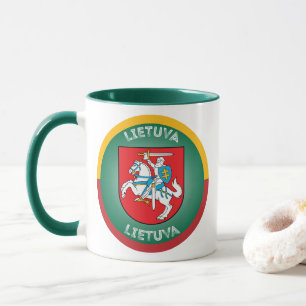 Litauisches Wappen (Vytis) Kreisform Tasse