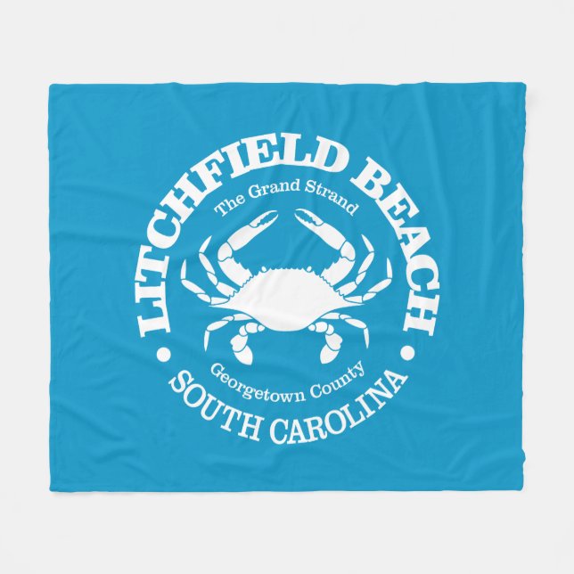 Litchfield Beach (Krabbe) Fleecedecke (Vorderseite (Horizontal))