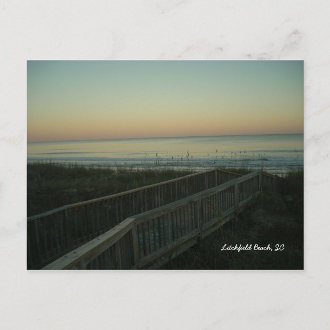 Litchfield Beach, South Carolina - Sunset Postkarte (Vorderseite)