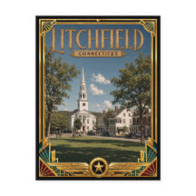 Litchfield Connecticut Vintage Art Deco Golden Age