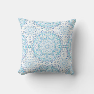 Lite Blue Mandala Dekoratives Kissen