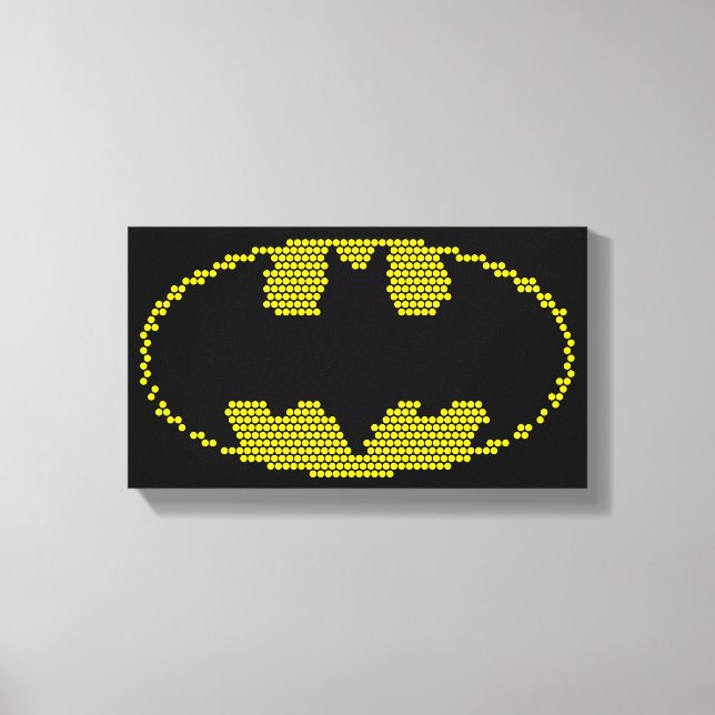Lite-Brite Bat Emblem Leinwanddruck (Vorderseite)