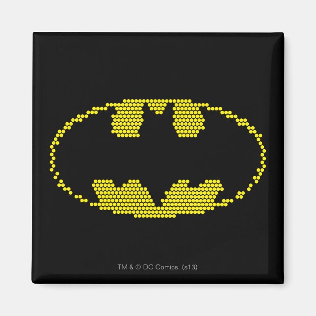 Lite-Brite Bat Emblem Magnet (Vorne)