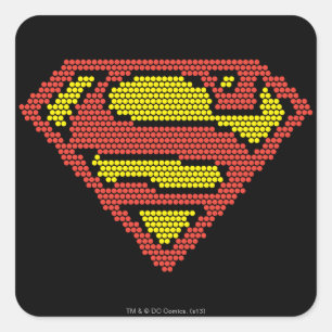 Lite-Brite S-Shield Quadratischer Aufkleber