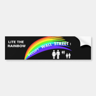 LITE DAS RAINBOW-OCCUPY WALL STREET! AUTOAUFKLEBER