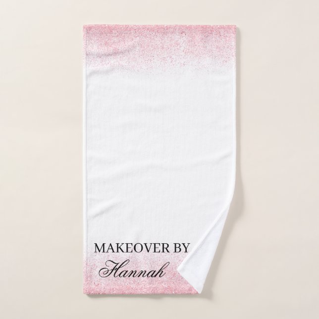 Lite Pink Glitzer Beauty Salon Handtuch (Handtuch)