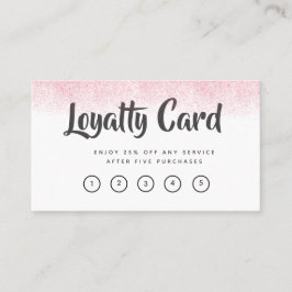 Lite Pink Glitzer Beauty Salon Treuekarte
