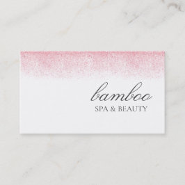 Lite Pink Glitzer Beauty Salon Visitenkarte