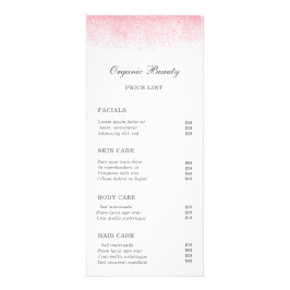 Lite Pink Glitzer Beauty Salon Werbekarte