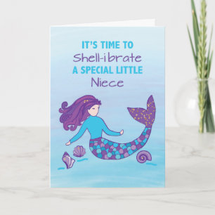 Litece Birthday Funkelnd Look Mermaid Karte