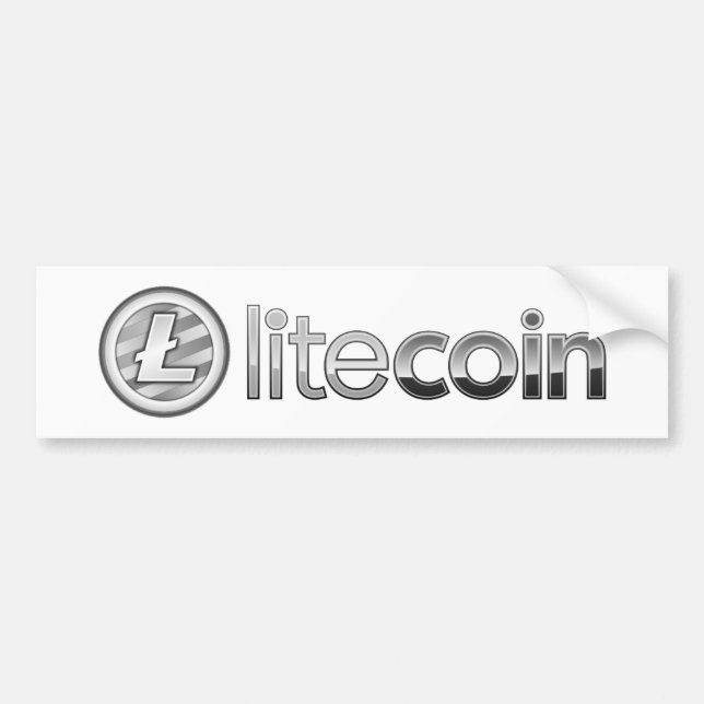 Litecoin Logo-Symbol Cryptocurrency Autoaufkleber (Vorne)
