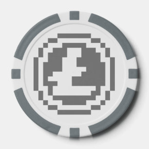 Litecoin LTC 8-Bit-Logo Poker Chips