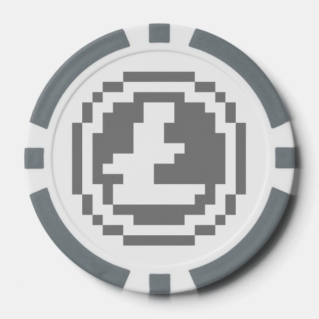 Litecoin LTC 8-Bitlogo | Poker-Chips Pokerchips (Vorderseite)