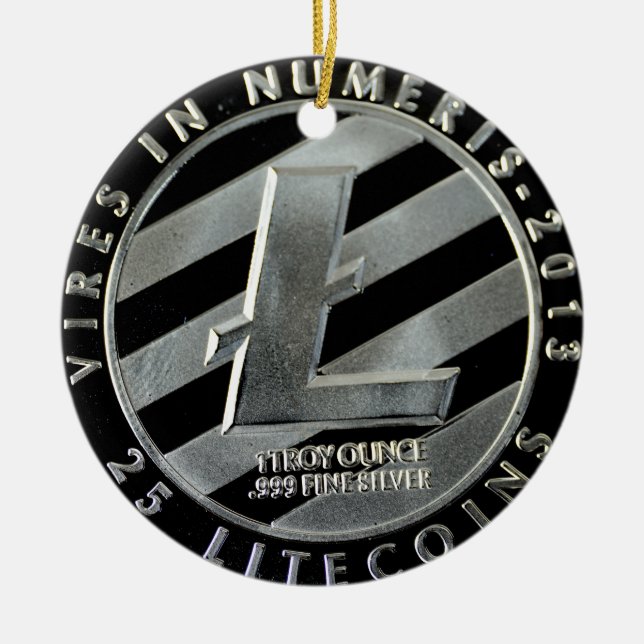litecoin Münzen Keramikornament (Vorne)