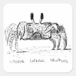 Literal Lateral Thinking Quadratischer Aufkleber
