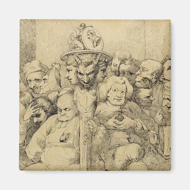 Literarische Charaktere rund um die Medaille Magnet (Vorne)