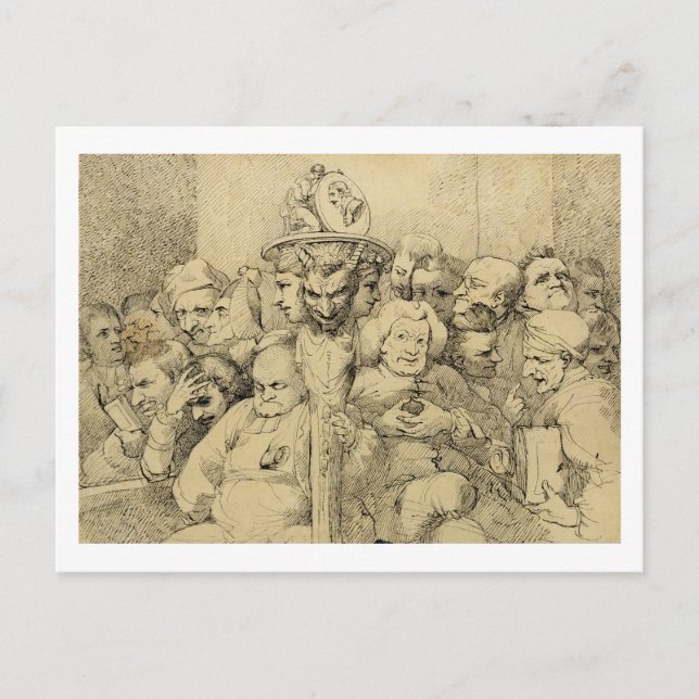 Literarische Charaktere rund um die Medaille Postkarte (Vorderseite)