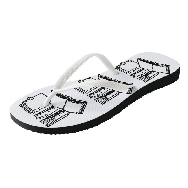 Literarische Flip Flops (Schrägansicht)