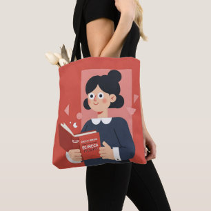 Literarische Flucht: Bücherwurm's Delight Tote Tas