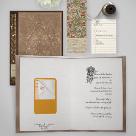 Literarische Hochzeit mit Büchernotausder Biblioth Einladung
