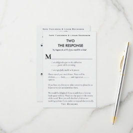 Literarische Hochzeitstipendienkarte für Buchseite RSVP Karte