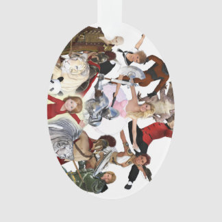 Literarische Klassiker und literarische Figuren Ornament