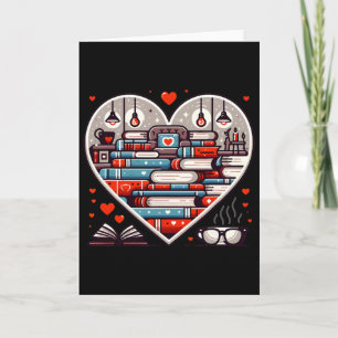 Literarische Liebes-Valentinstag für den Bücher-En Karte