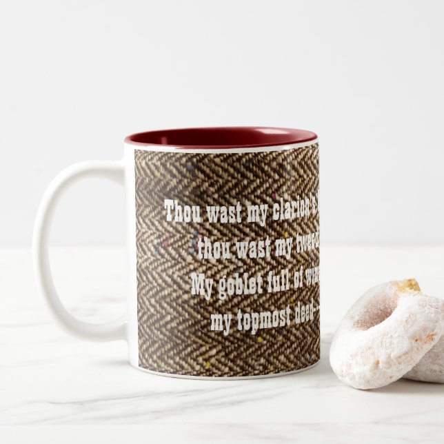 Literarische Tasse Tweeds Johns Keats (Mit Donut)