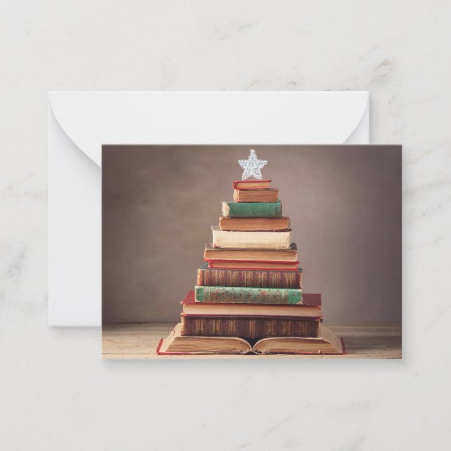 Literarische Weihnachtsbaume Mitteilungskarte (Vorderseite)