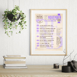 Literarischer Kalender November Poster