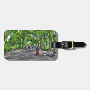 Literarisches Weg-Central Park, New York Gepäckanhänger
