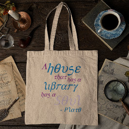 Literary Plato Quote Bookmark Tragetasche