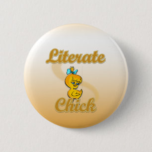 Literate Chick Button
