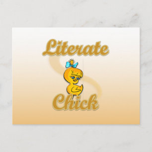 Literate Chick Postkarte