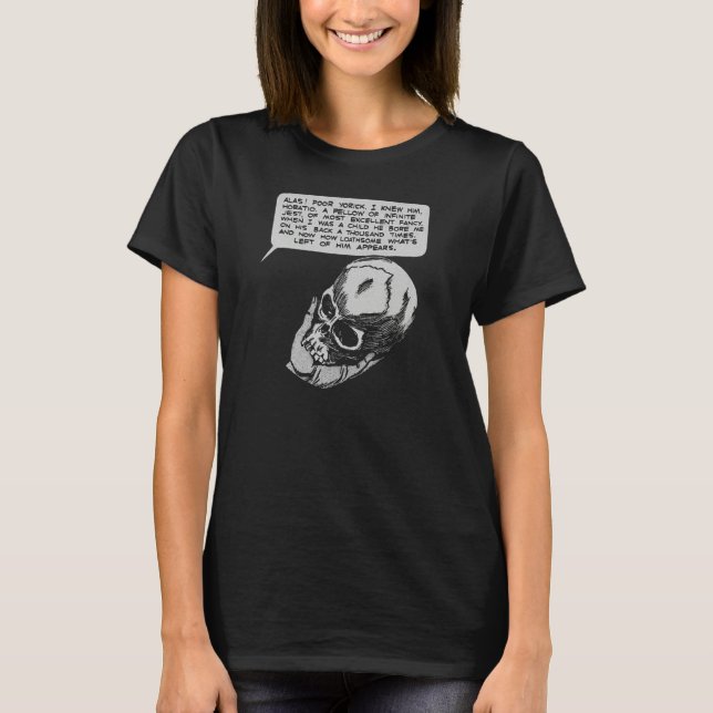 Literature Shakespeare Poor Yorick Skull Shakespea T-Shirt (Vorderseite)