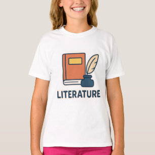 Literaturfachaufkleber - Buch und Qualität T-Shirt