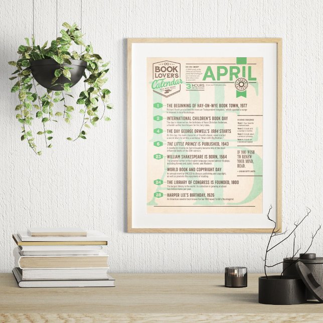 Literaturkalender April Poster (Von Creator hochgeladen)