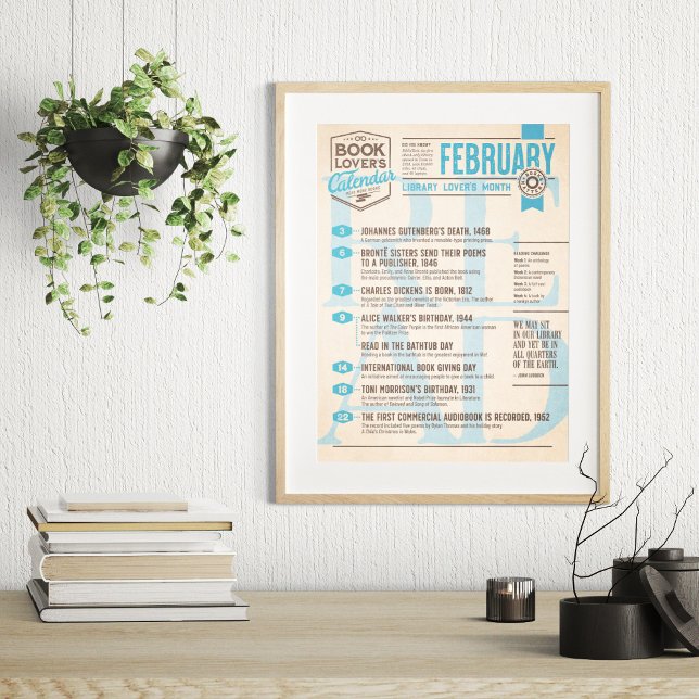 Literaturkalender Februar Poster (Von Creator hochgeladen)