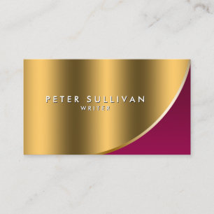 Literaturverlag Elegante Red Gold Curve Visitenkarte