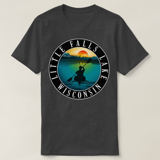 LitFalls Lake Wisconsin Kayaking T-Shirt (Design vorne)