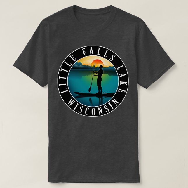 LitFalls Lake Wisconsin Paddleboarding T-Shirt (Design vorne)