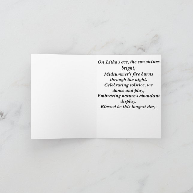 Litha Greeting Card Karte (Innenseite)