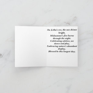 Litha Greeting Card Karte