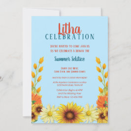 Litha Solstice Sonnenblume Daisy Summer Party Einladung