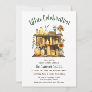 Litha-Sommersonnenwende-Apothekerregal Einladung