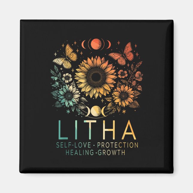 Litha Summer Solstice Mittelsommerrad des Jahres Magnet (Vorne)